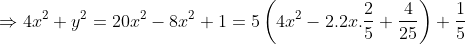 [BĐT] ve ve hàng về, bài điểm 10 thj học kì nào Gif.latex?\Rightarrow&space;4x^2&plus;y^2=20x^2-8x^2&plus;1=5\left&space;(&space;4x^2-2.2x